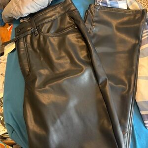 Judy Blue Black Faux Leather Pants Size 15/32